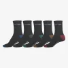 Ingles Crew Sock 5 Pack - Assorted Black/Assorted